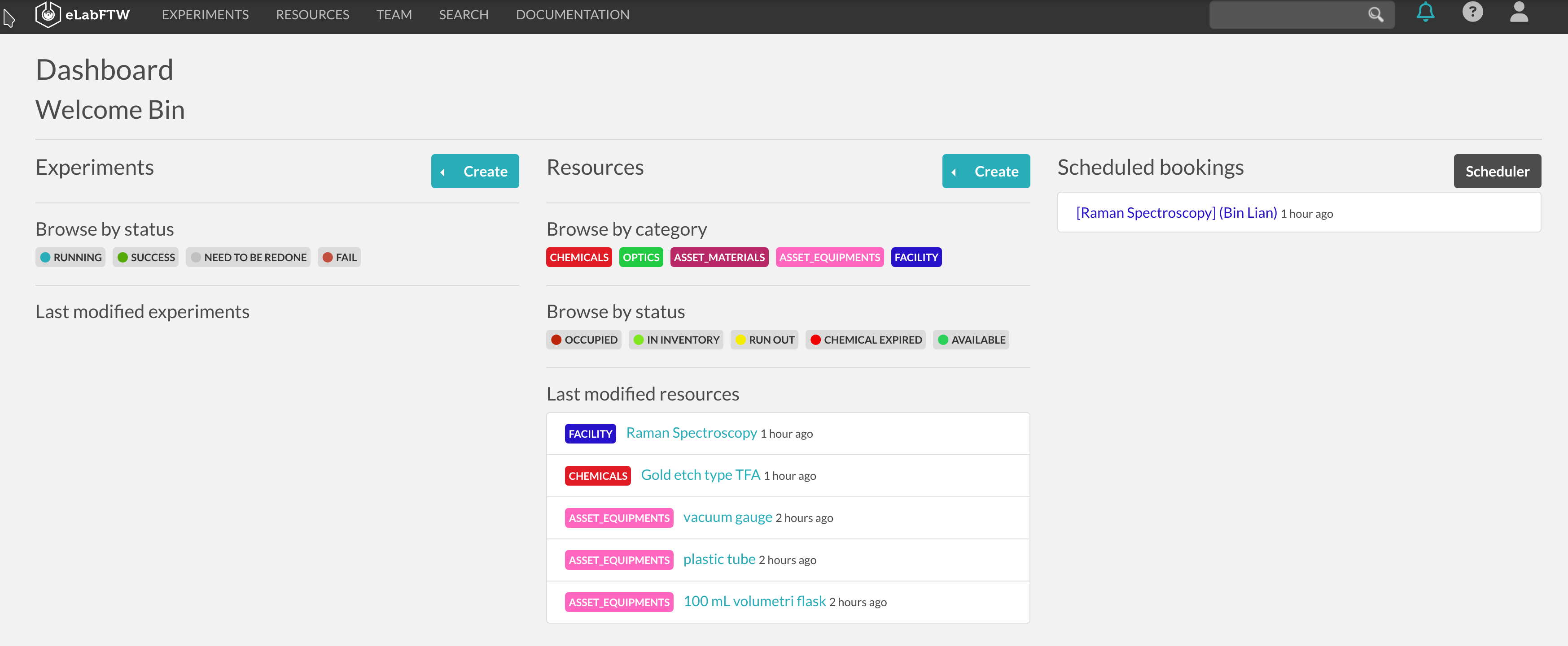 elabFTW - Opensource lab mangement system